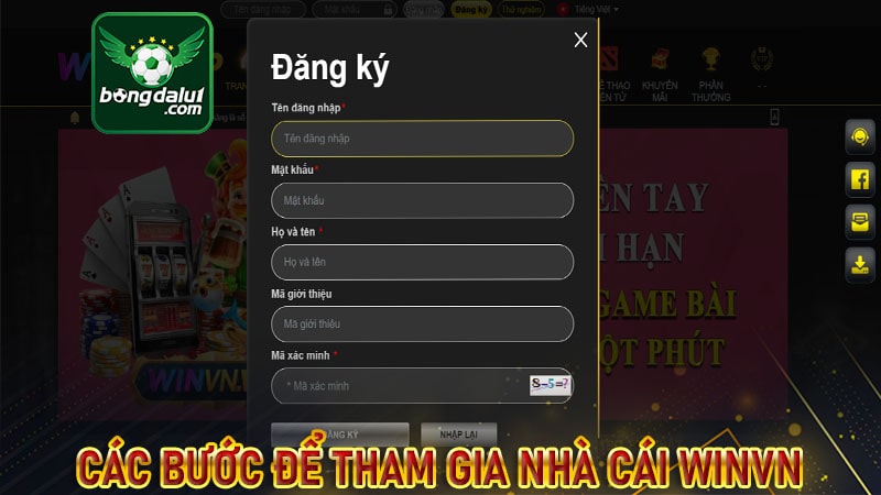 Hướng dẫn các bước để tham gia nhà cái winvn