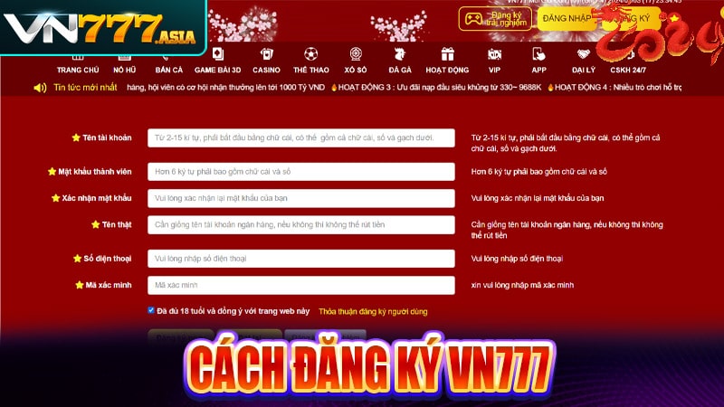 Hướng dẫn tân thủ tham gia nhà cái vn777