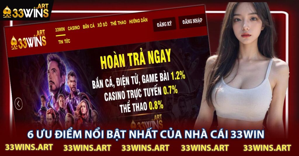 6 ưu điểm nổi bật nhất của nhà cái 33WIN