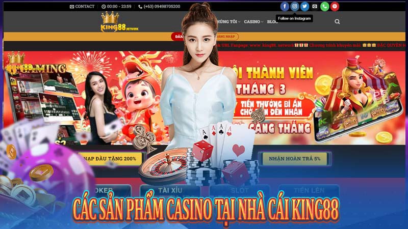 Các sản phẩm CASINO tại nhà cái King88